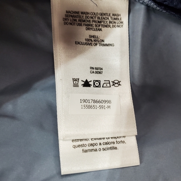 Columbia Packable Windbreaker Jacket Womens Medium Blue Rain Zip Up Hood - Picture 8 of 10